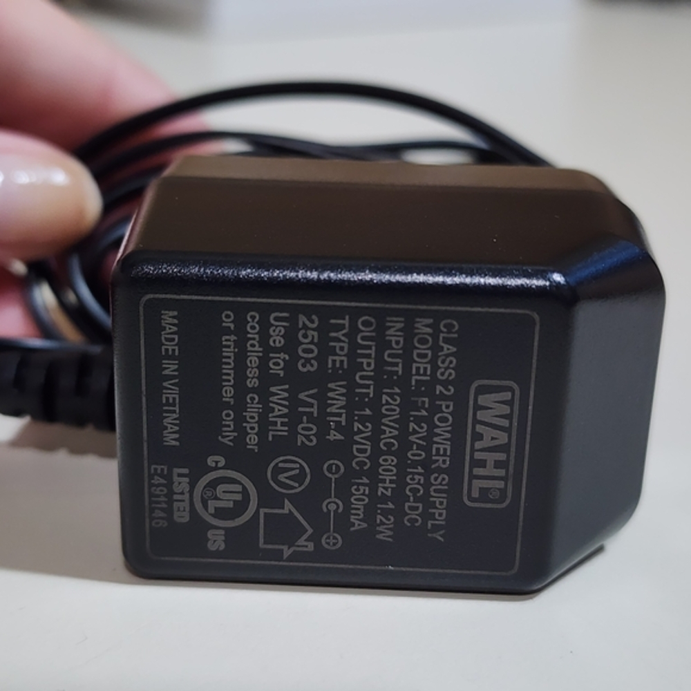 Genuine Wahl Groomsman Pro Clipper Trimmer WNT-4 Charger Cord Power Adapter